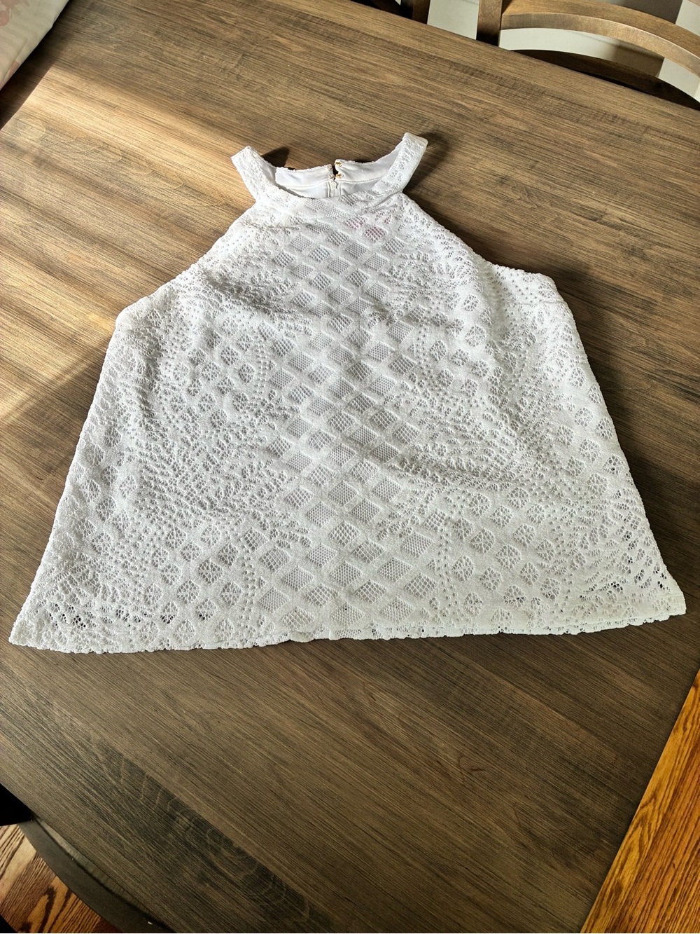 White Lace Lily Pulitzer Halter Tank Top
